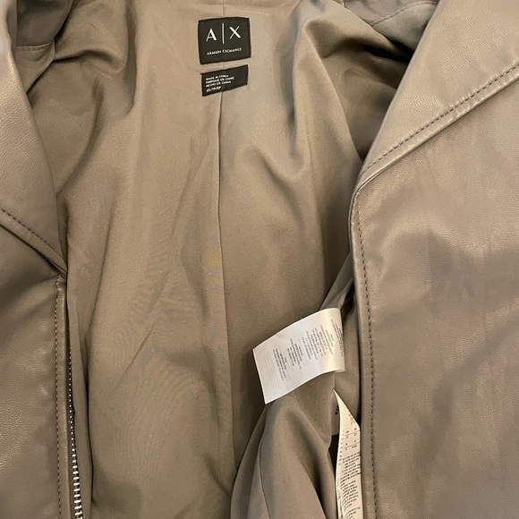 New - Armani Exchange vegan leather utility/bike jacket - Picture 6 of 11
